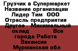 Грузчик в Супермаркет › Название организации ­ Лидер Тим, ООО › Отрасль предприятия ­ Другое › Минимальный оклад ­ 19 000 - Все города Работа » Вакансии   . Мурманская обл.,Оленегорск г.